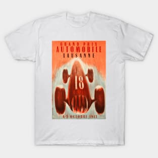 1947 Swiss Grand Prix, Lausanne - Vintage Poster Design T-Shirt